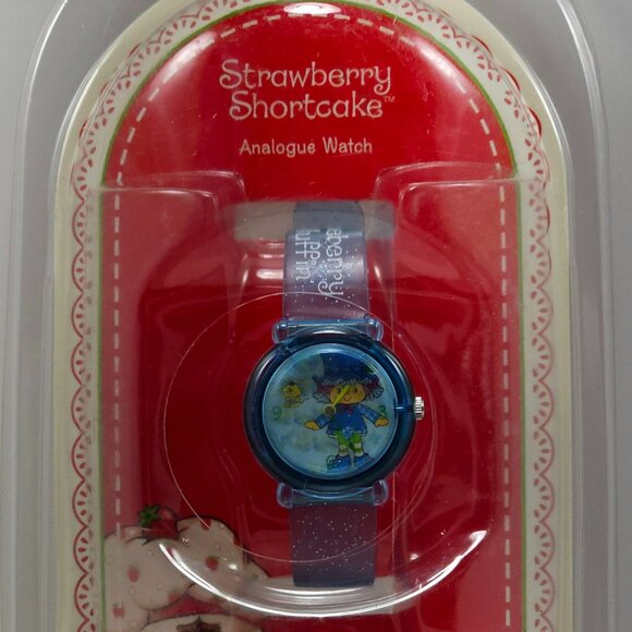 Strawberry Shortcake Blueberry Muffin Watch Analog Blue Band Wrist Vintage